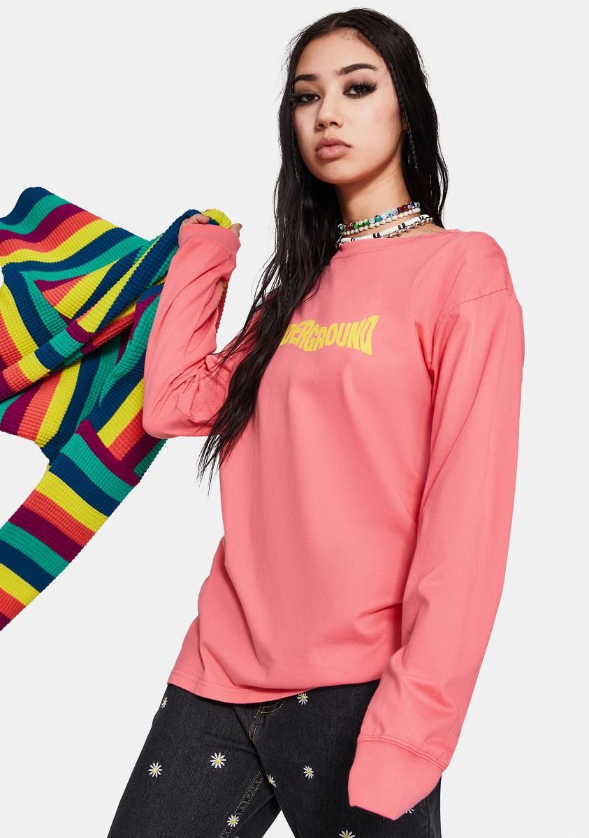Distorted Logo Long Sleeve Tee sold by Dolls Kill product image thumbnail 4
