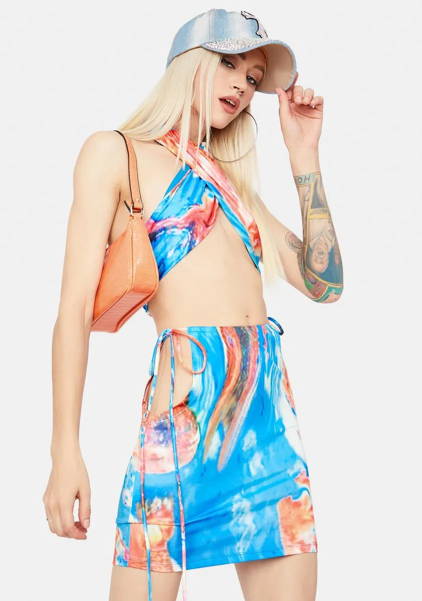 All The Feels Tie Dye Skirt Set sold by Dolls Kill product image thumbnail 2
