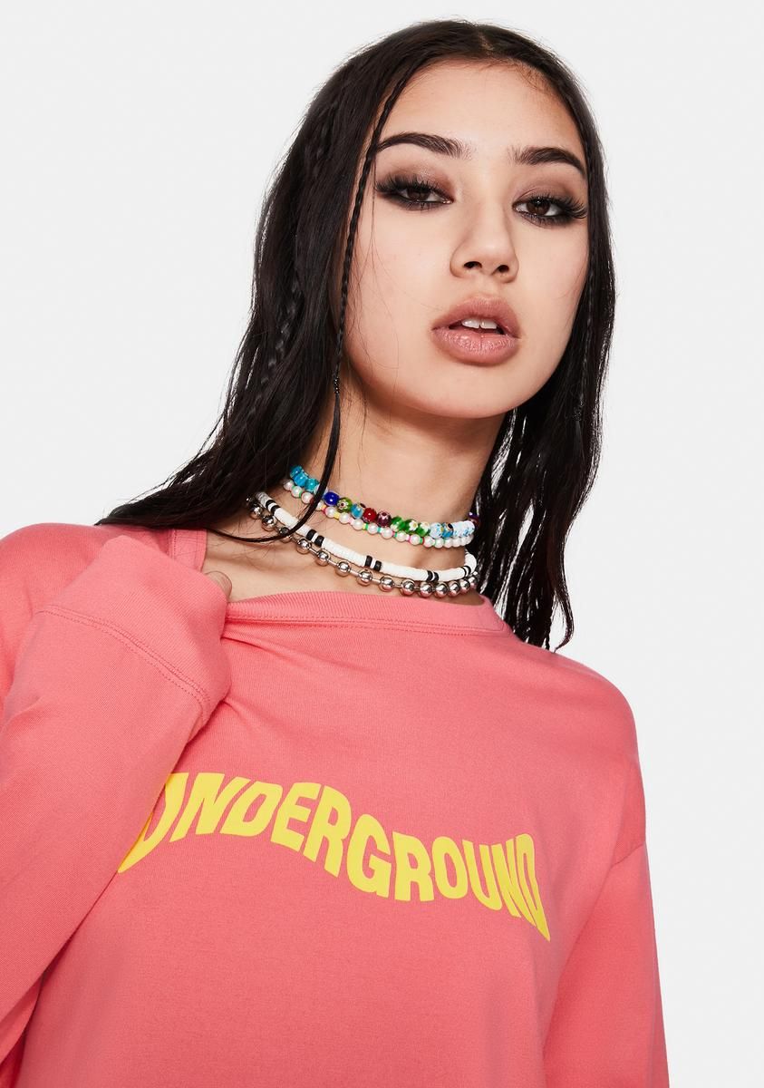 Distorted Logo Long Sleeve Tee sold by Dolls Kill product image thumbnail 2