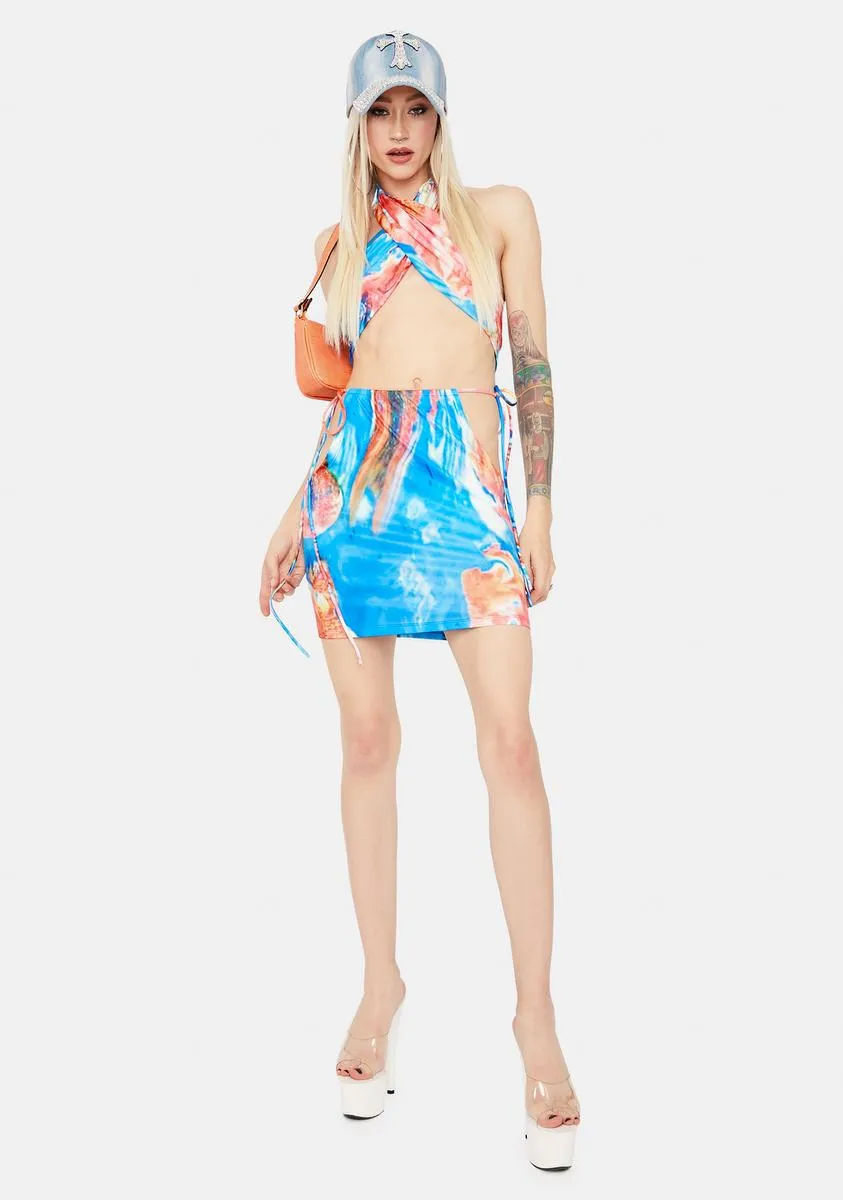 All The Feels Tie Dye Skirt Set sold by Dolls Kill product image thumbnail 3