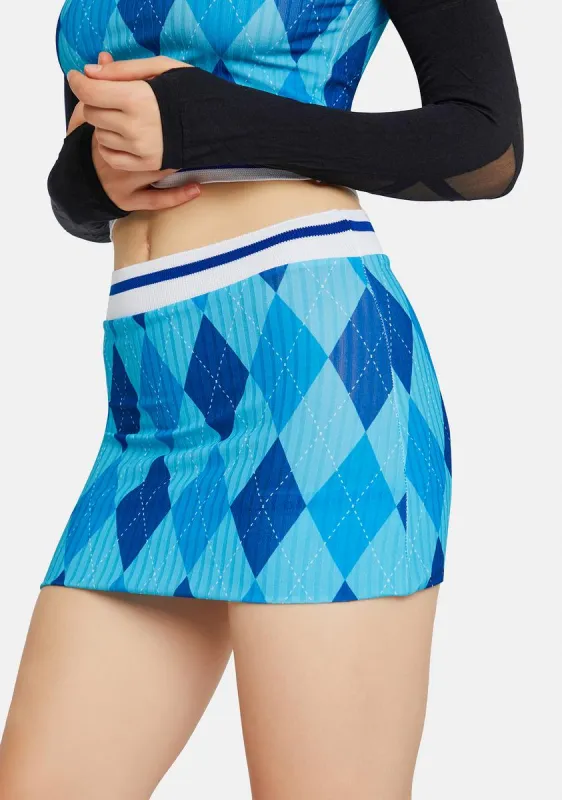 Argyle Rib Mini Skirt sold by Dolls Kill