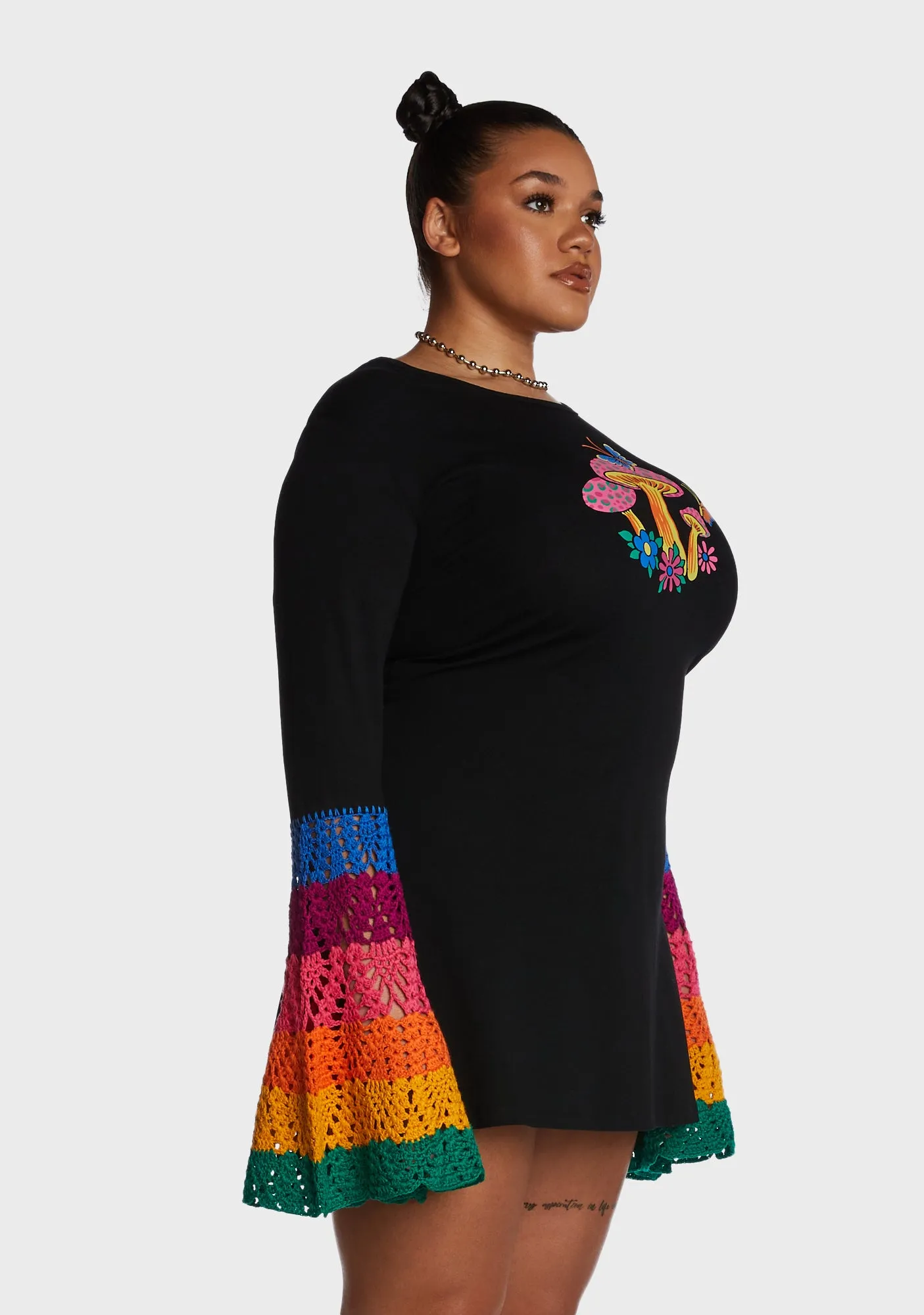 Plus Messing With Magic Bell Sleeve Dress sold by Dolls Kill product image thumbnail 3