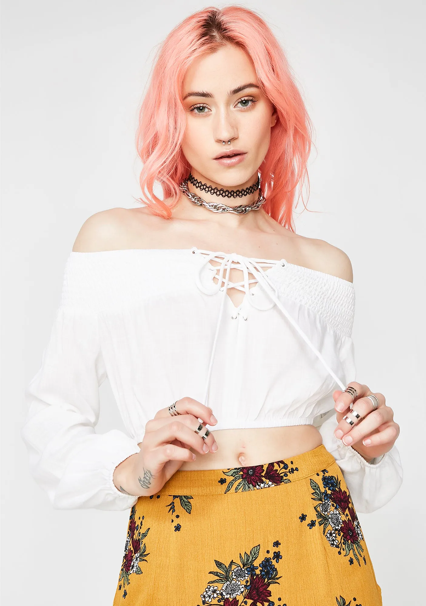 Adventure Seeker Lace-Up Top sold by Dolls Kill
