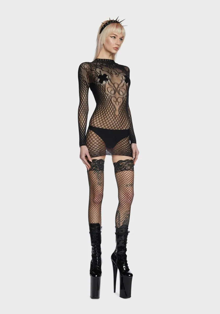 Divine Sign Bodystocking Dress sold by Dolls Kill product image thumbnail 5