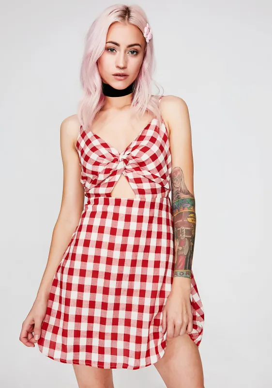 Hot Fable Fatale Gingham Dress sold by Dolls Kill