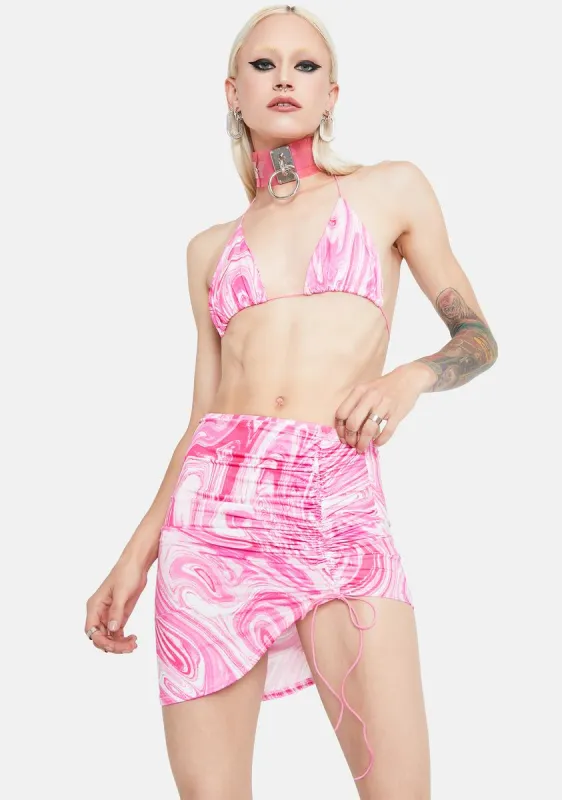 Universe Calls Swirl Skirt Set sold by Dolls Kill