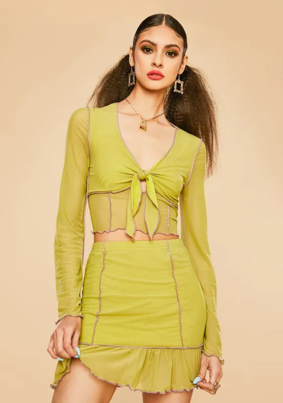 Galleria Girl Mesh Skirt Set sold by Dolls Kill