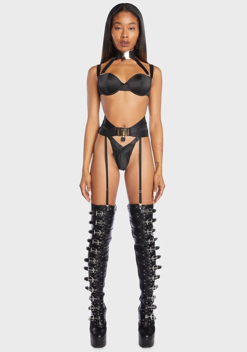 On Lock Lingerie Set sold by Dolls Kill