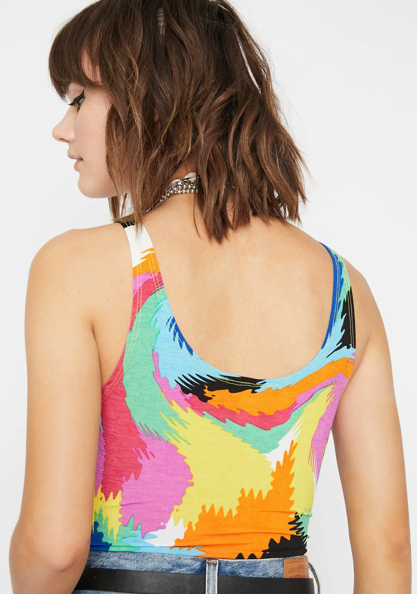 Psychedelia Rainbow Bodysuit sold by Dolls Kill product image thumbnail 4