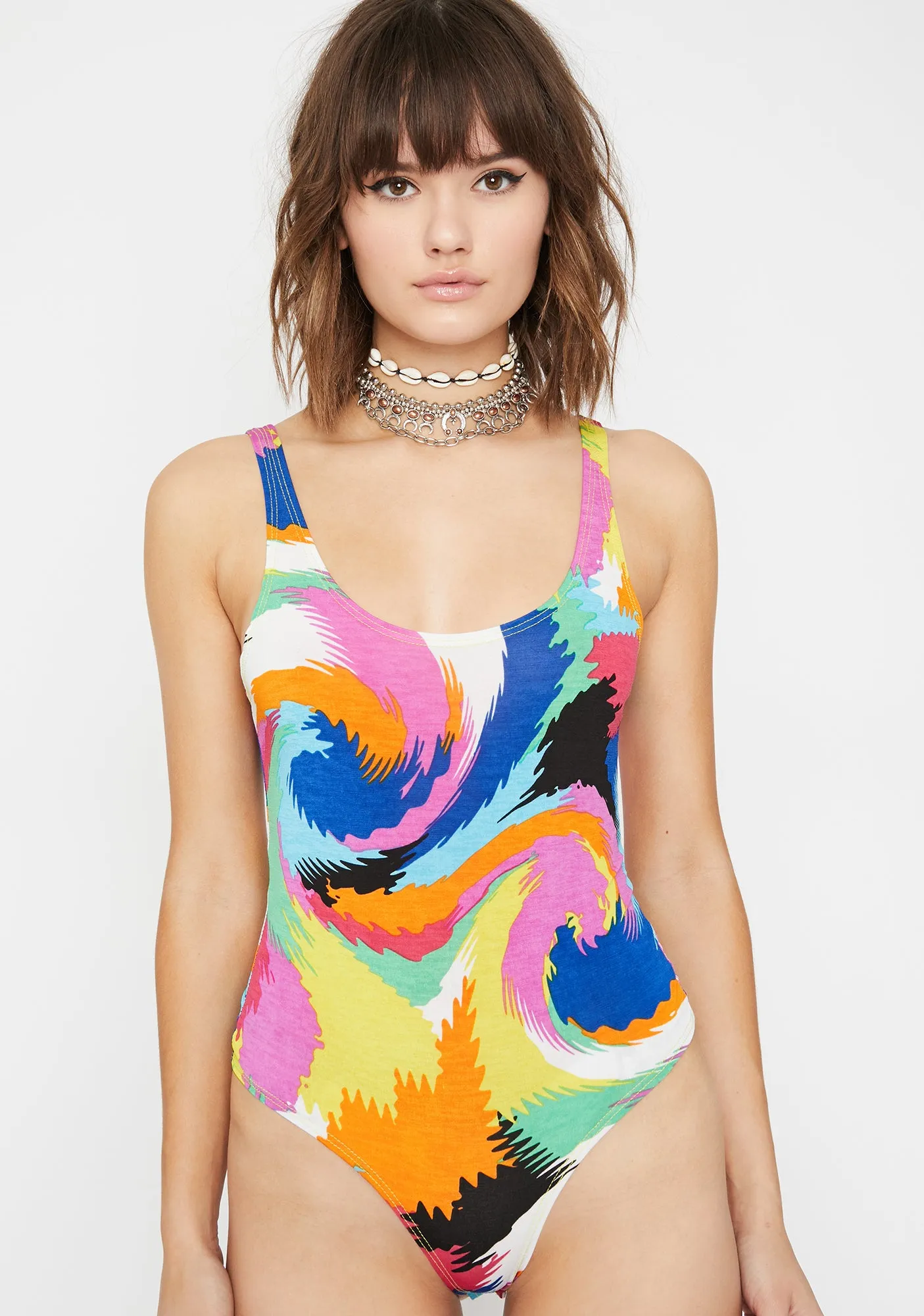 Psychedelia Rainbow Bodysuit sold by Dolls Kill
