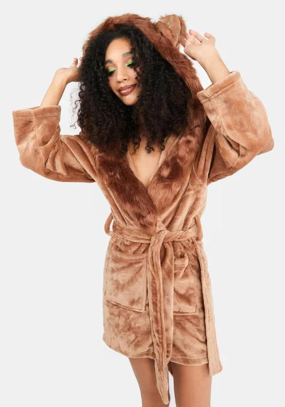 Have No Fear Fuzzy Lion Robe sold by Dolls Kill