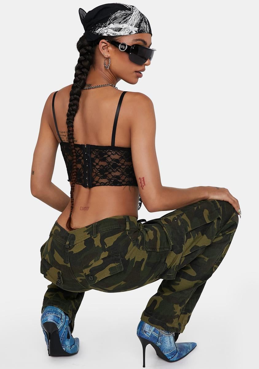 Up Your Game Camo Cargo Pants sold by Dolls Kill product image thumbnail 4
