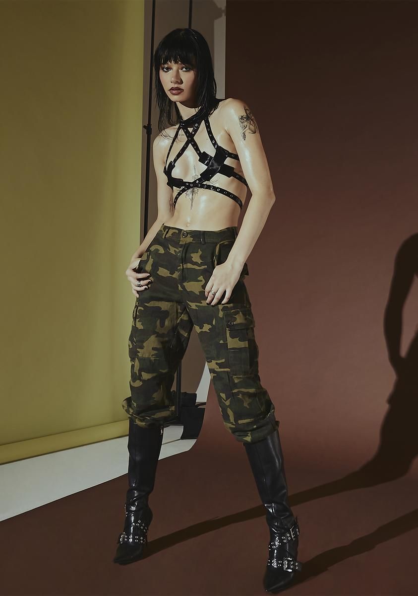 Up Your Game Camo Cargo Pants sold by Dolls Kill