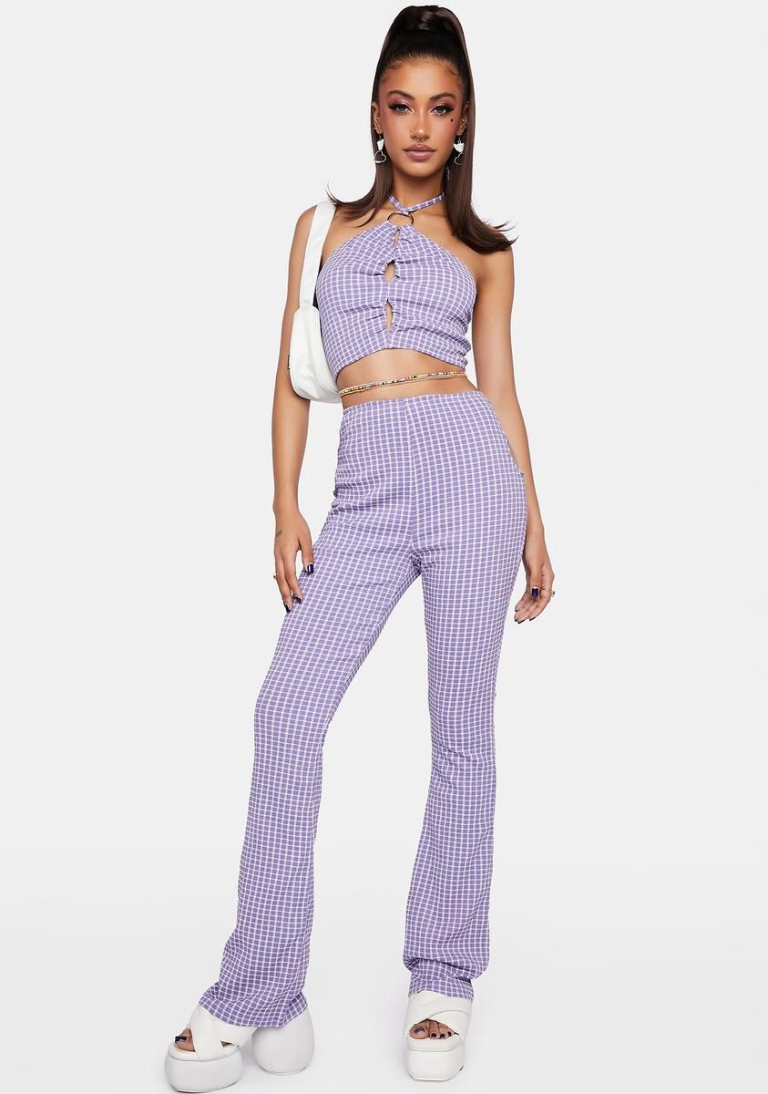 Grape Halter Crop Top sold by Dolls Kill product image thumbnail 3