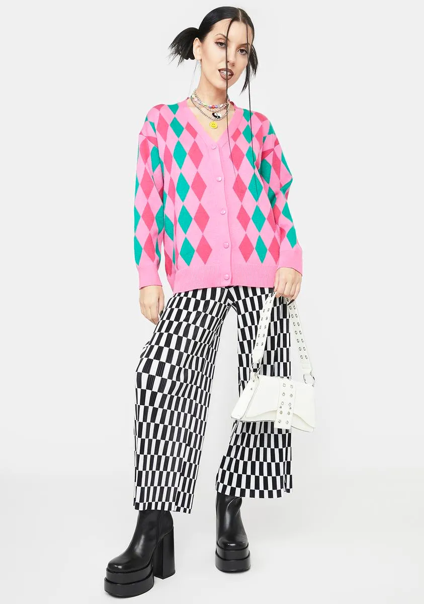 Secret Genius Argyle Print Cardigan sold by Dolls Kill product image thumbnail 3