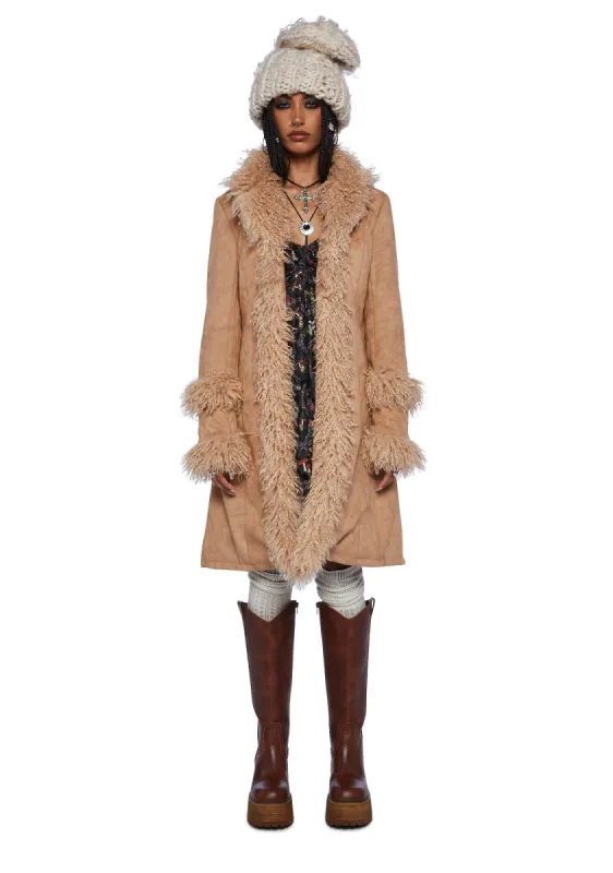 Bohemian Groove Faux Suede Jacket sold by Dolls Kill