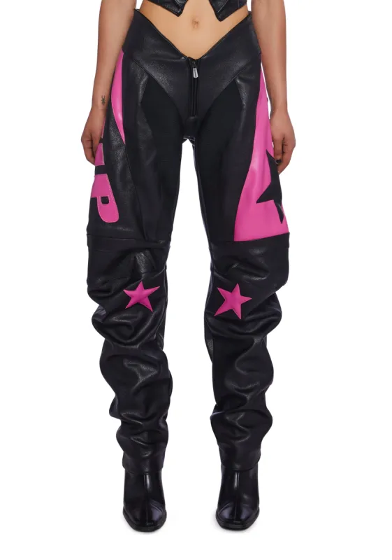 Fame Moto Pants - Multi sold by Dolls Kill