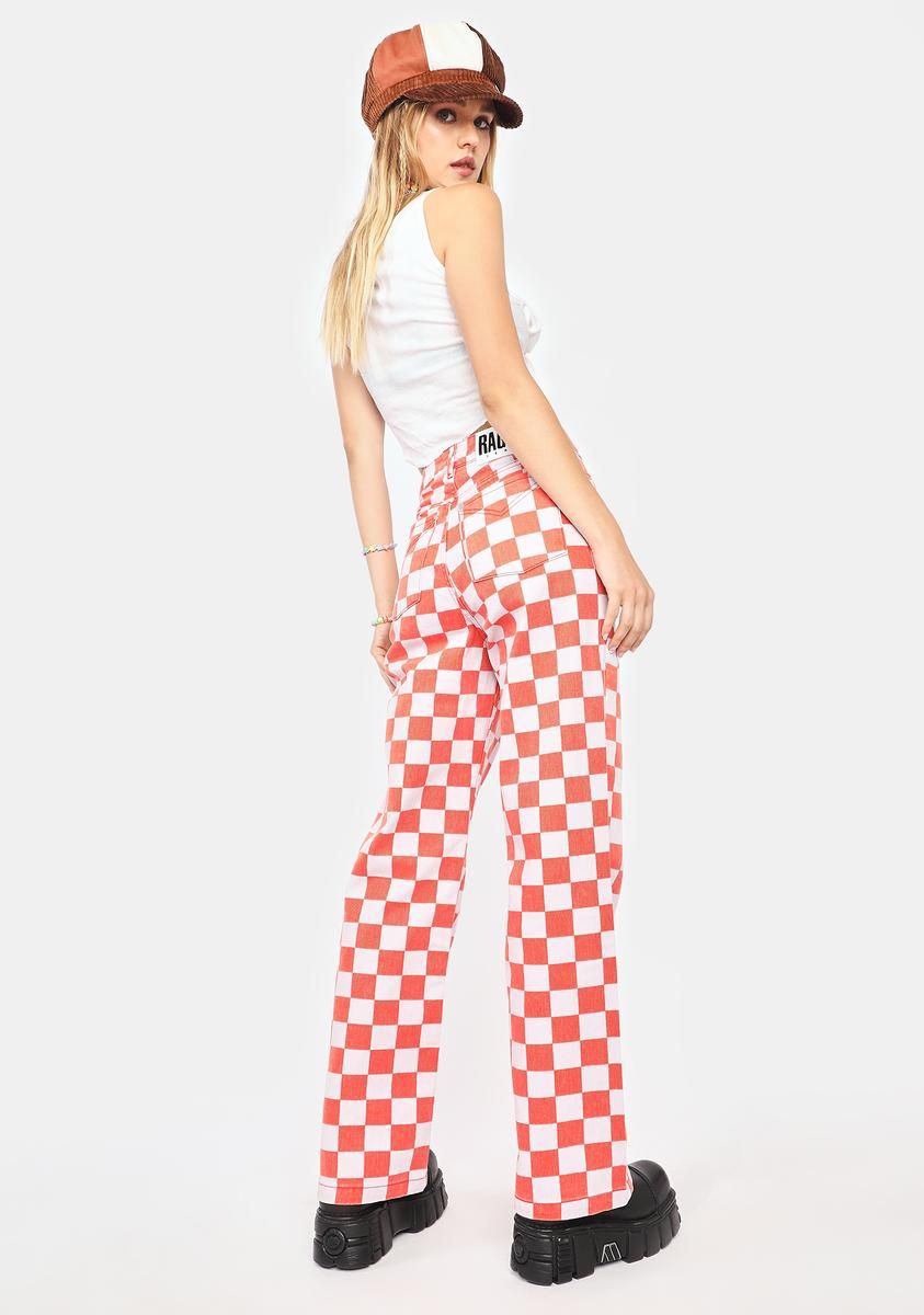 Red Rook Checkered Jeans sold by Dolls Kill product image thumbnail 4