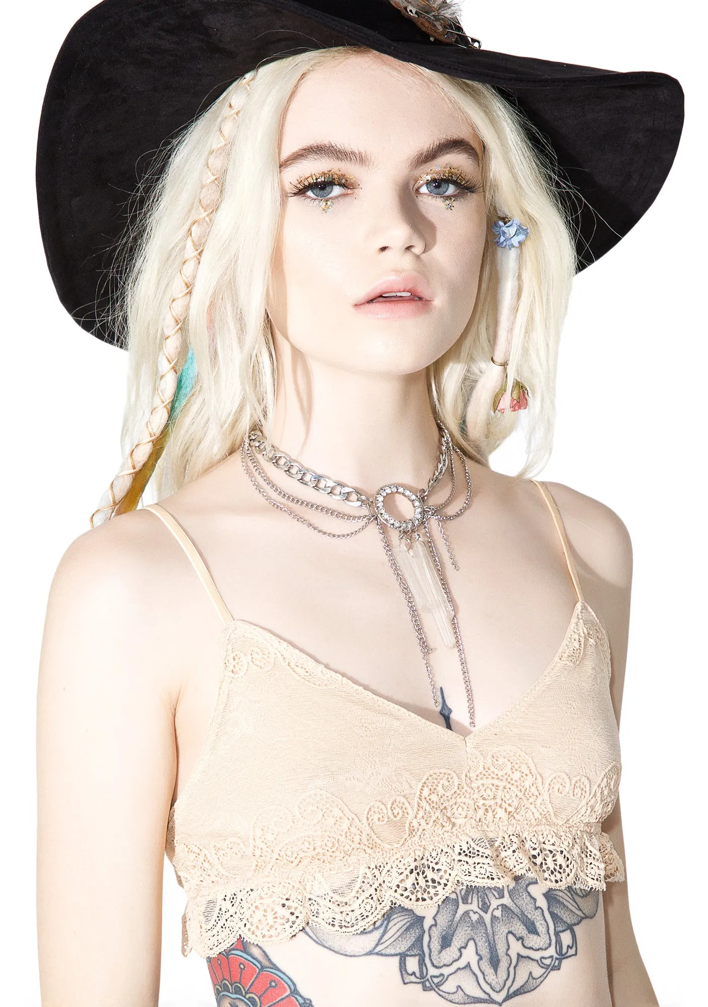 Nude Sweet Nothings Lace Bralette sold by Dolls Kill product image thumbnail 3