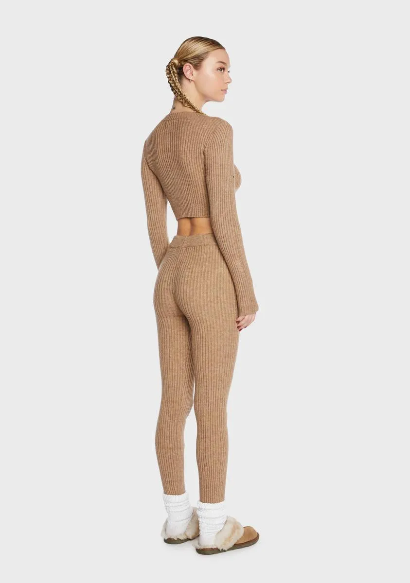 Taupe Winter Getaway Knit Set sold by Dolls Kill product image thumbnail 4