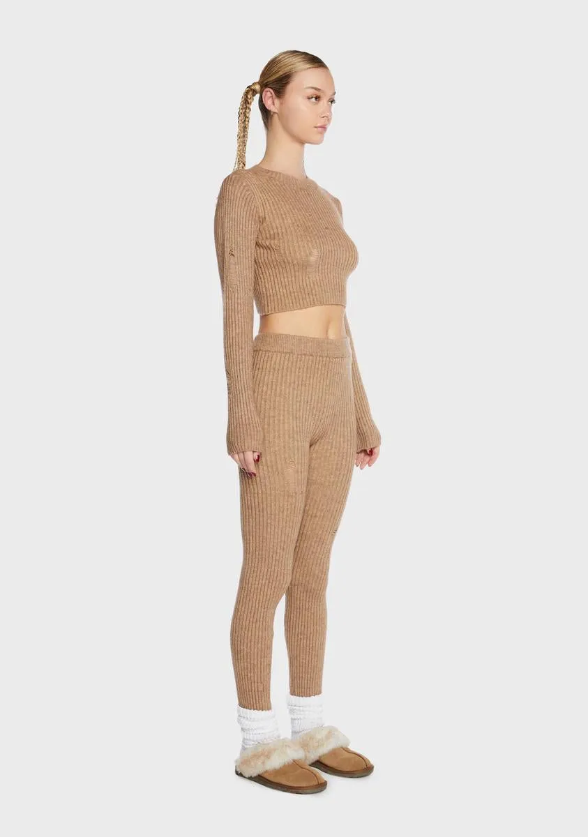 Taupe Winter Getaway Knit Set sold by Dolls Kill product image thumbnail 2
