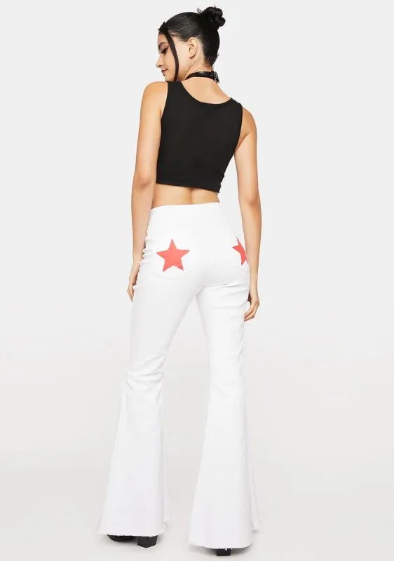Lover Make Me A Star Bell Bottoms sold by Dolls Kill