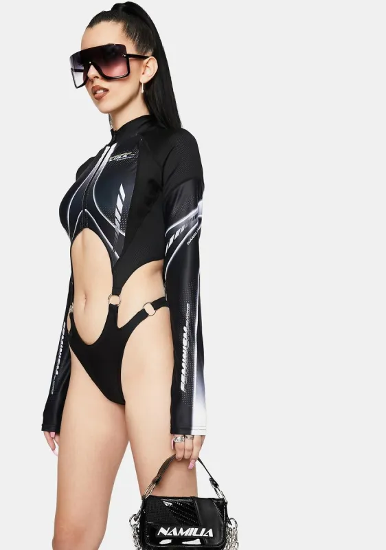 Speed Racer Long Sleeve Bodysuit sold by Dolls Kill