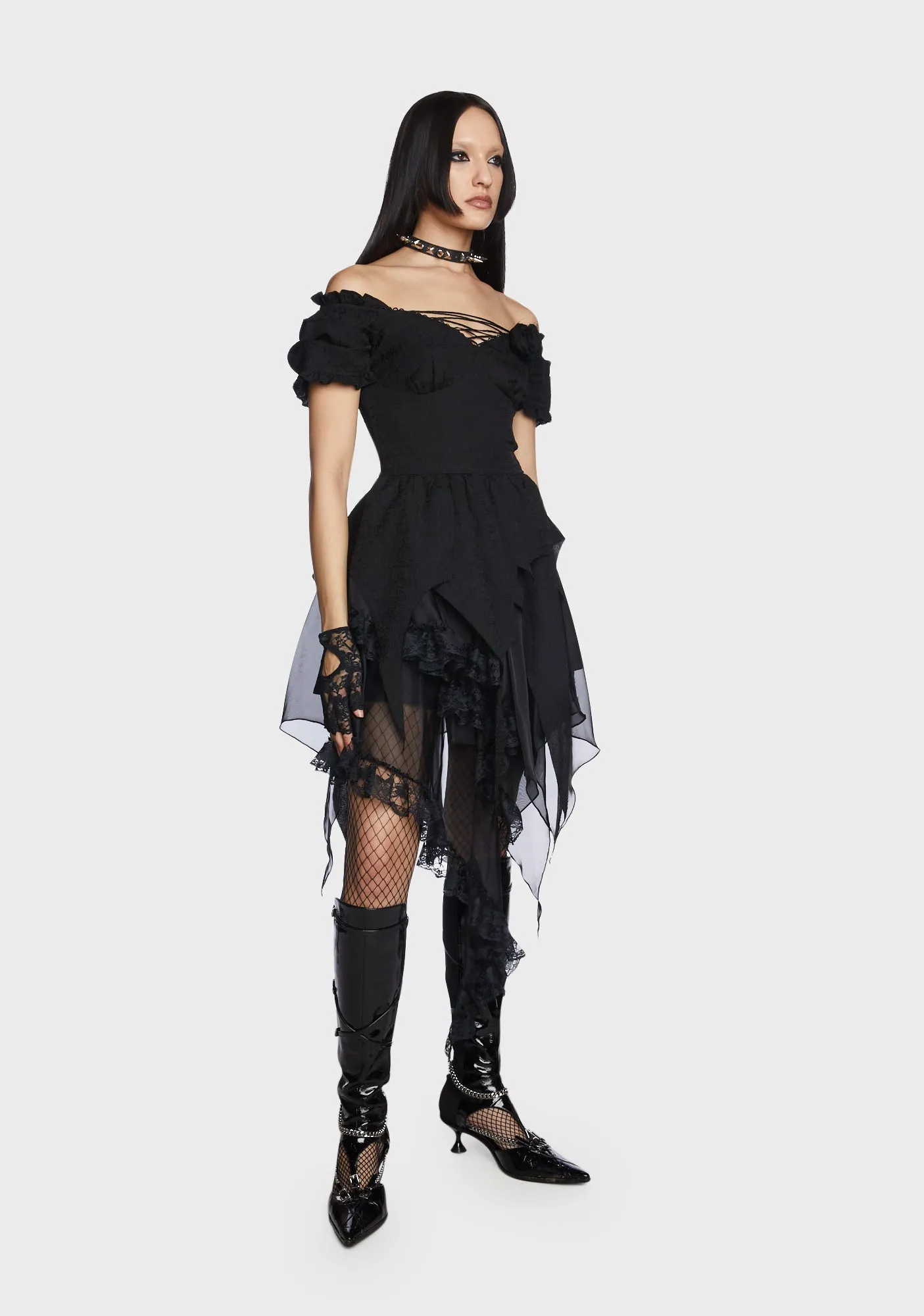 Off The Shoulder Mini Dress sold by Dolls Kill product image thumbnail 5