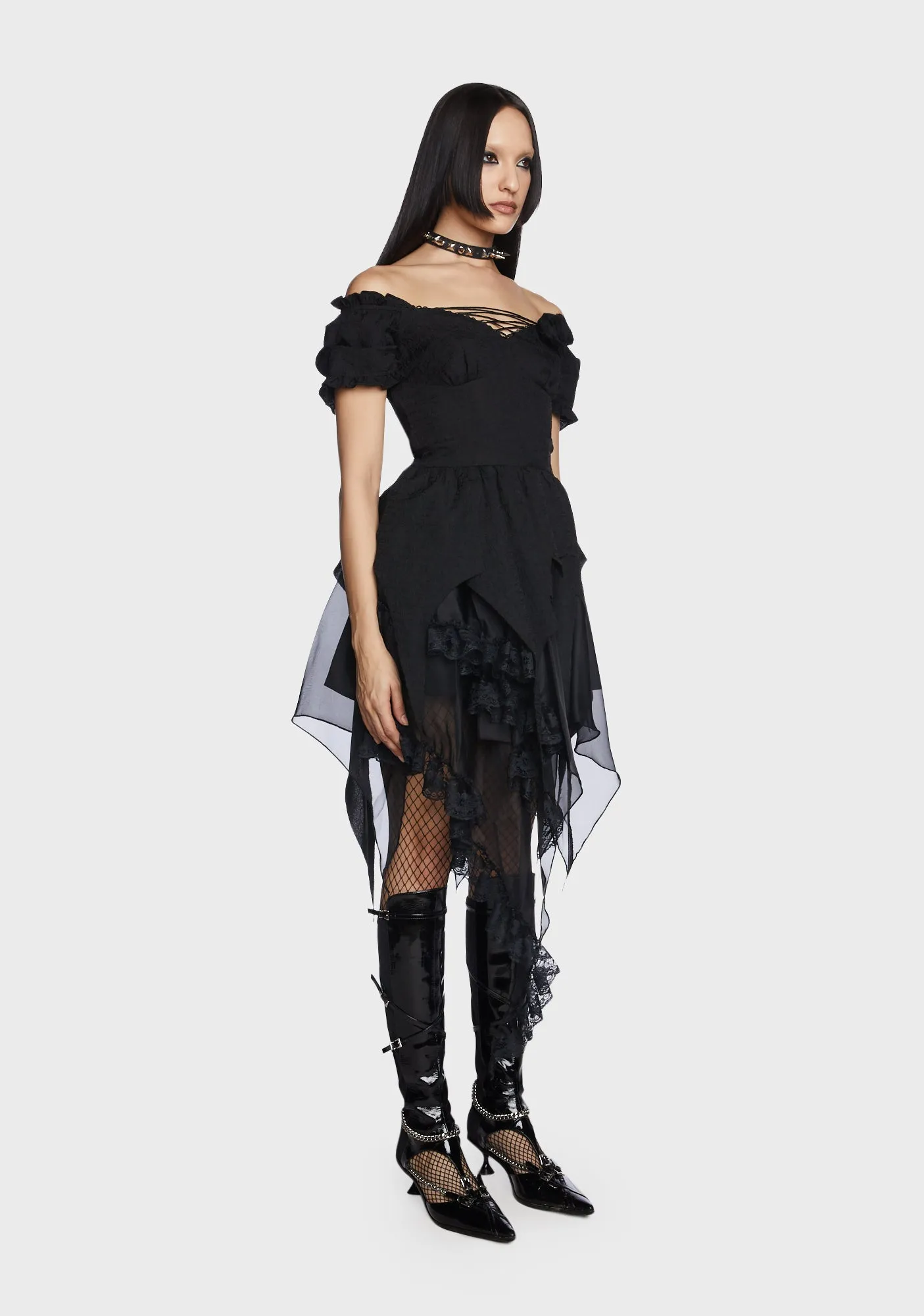 Off The Shoulder Mini Dress sold by Dolls Kill product image thumbnail 4