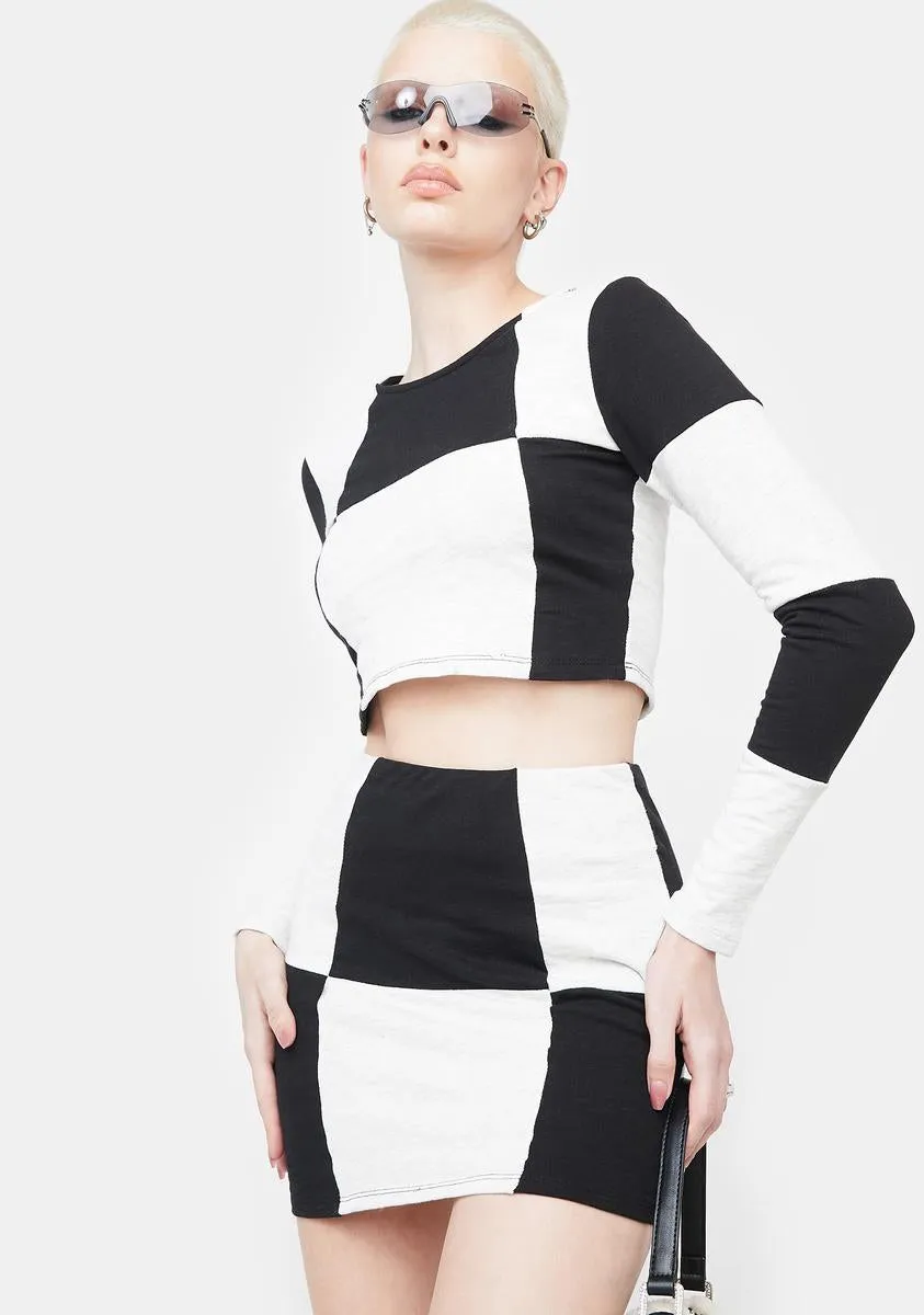 Chill Retro Visions Colorblock Skirt Set sold by Dolls Kill product image thumbnail 2