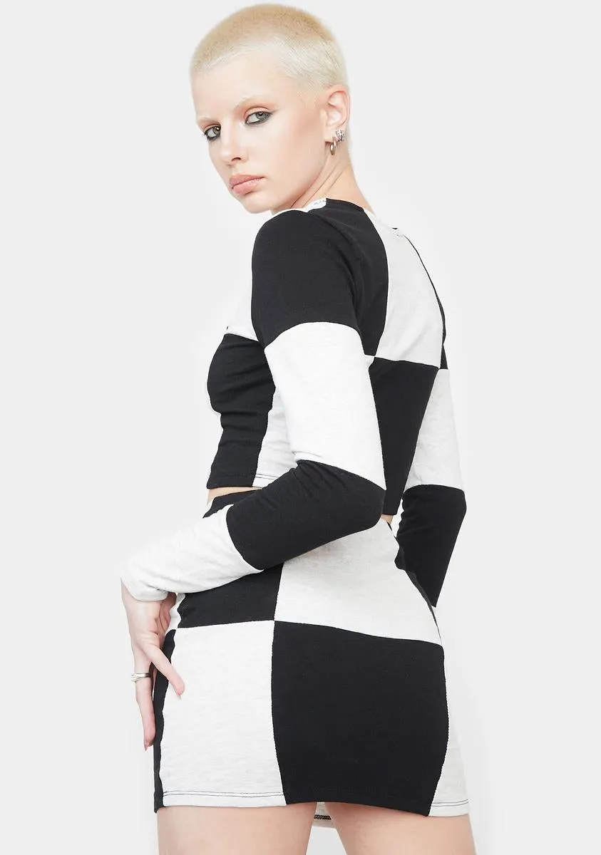 Chill Retro Visions Colorblock Skirt Set sold by Dolls Kill product image thumbnail 4