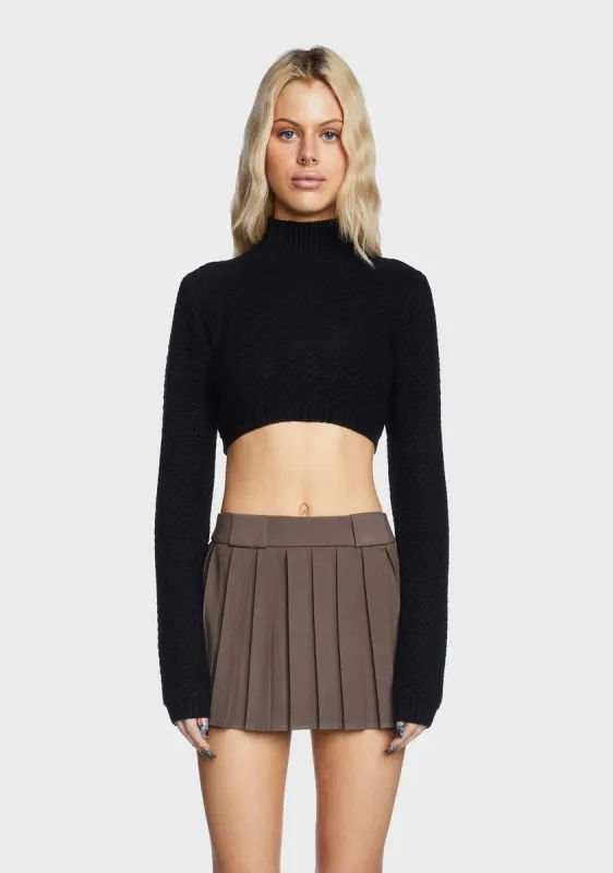 Brynn Open Back Cropped Sweater sold by Dolls Kill