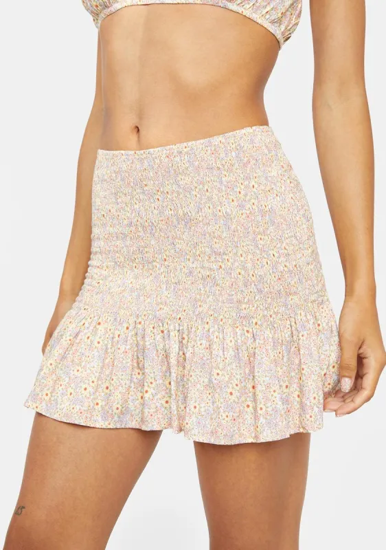 70s Prairie Girl Floral Rylee Mini Skirt sold by Dolls Kill