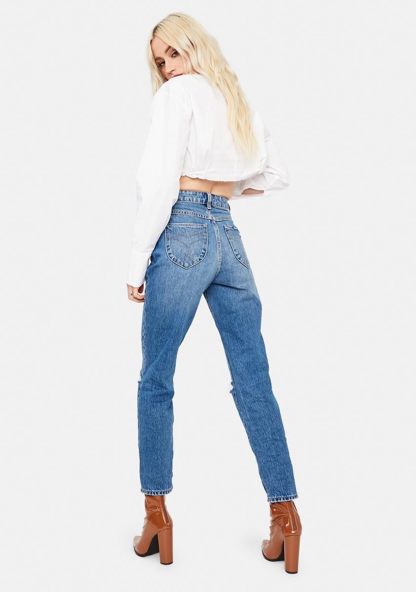 Meadow Worn Organic Duster Jeans sold by Dolls Kill product image thumbnail 4