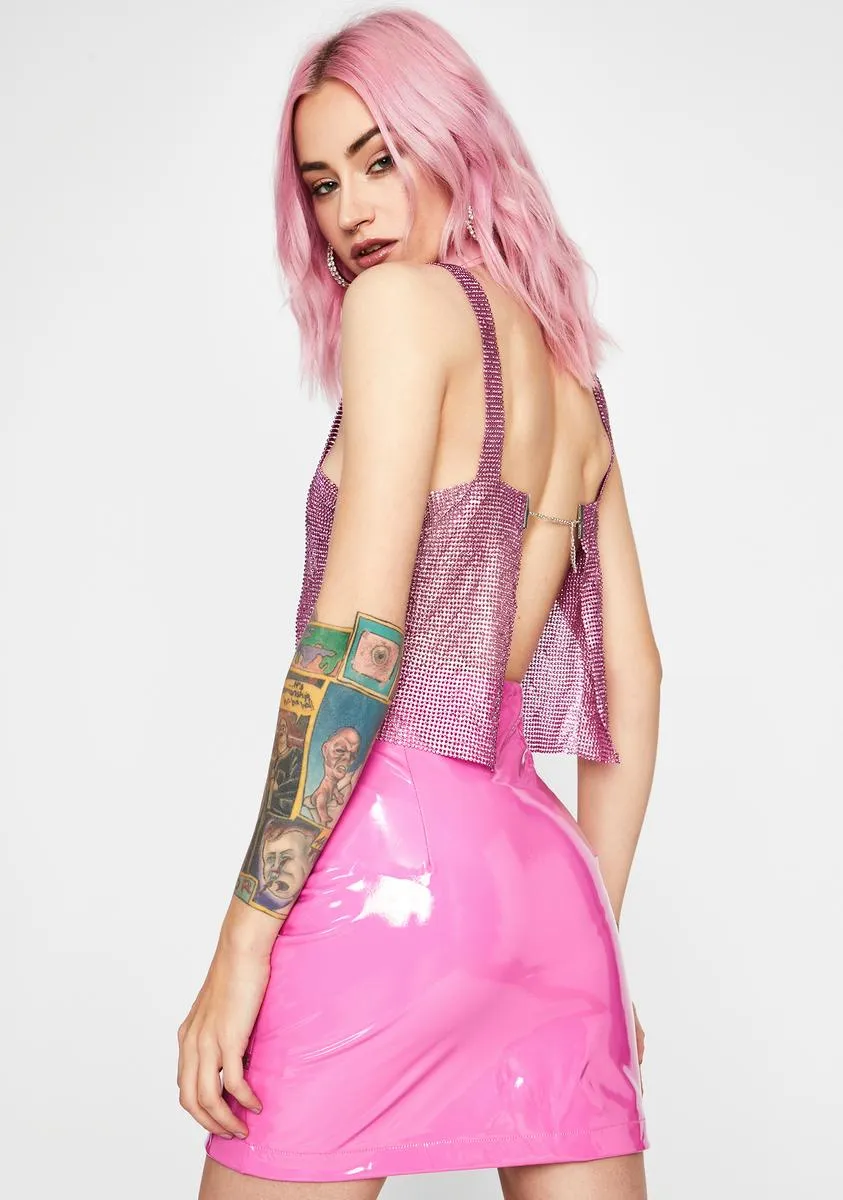 Miss Digital Conscience Vinyl Skirt sold by Dolls Kill product image thumbnail 4