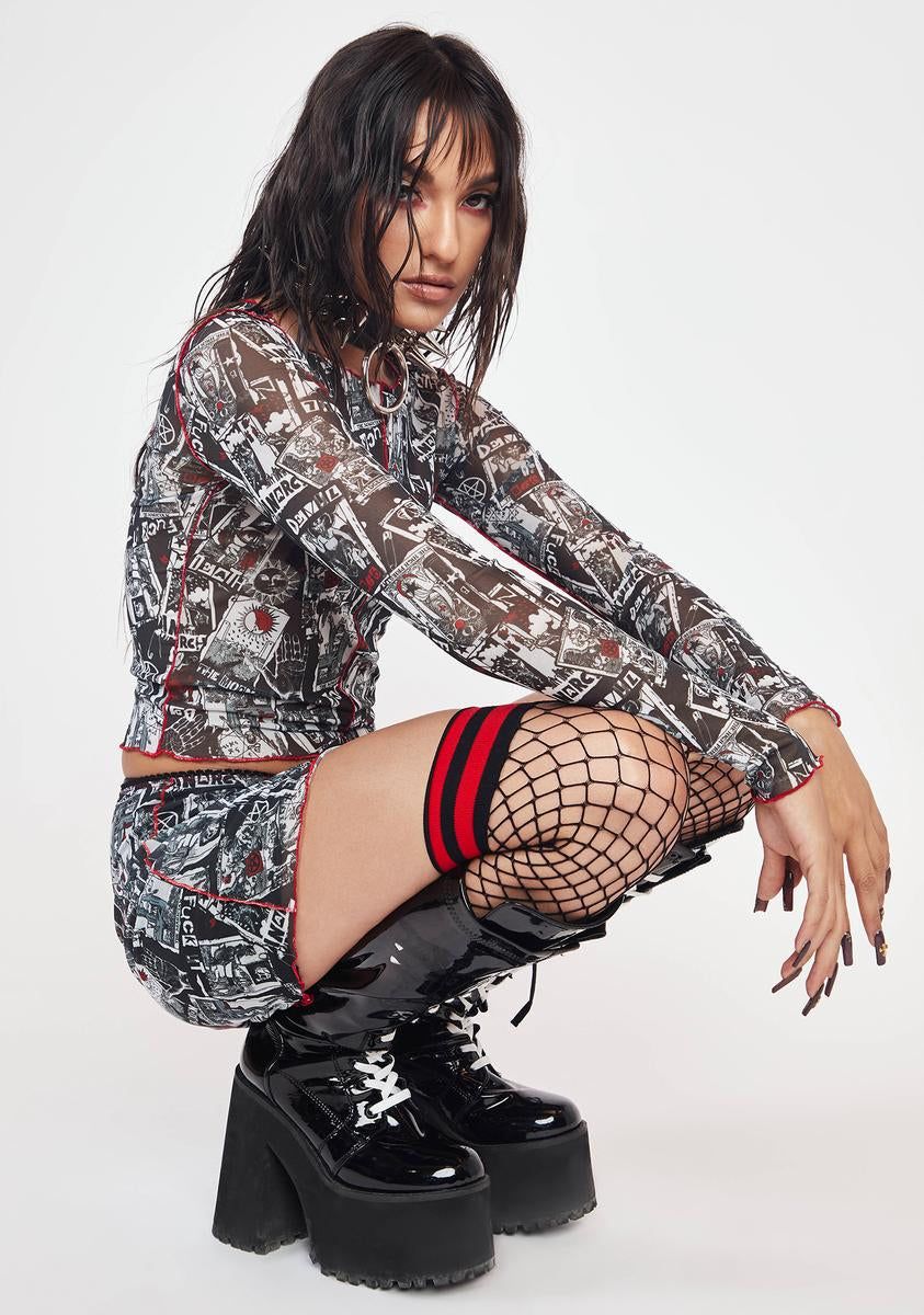 Concert In Hell Mesh Top sold by Dolls Kill product image thumbnail 2