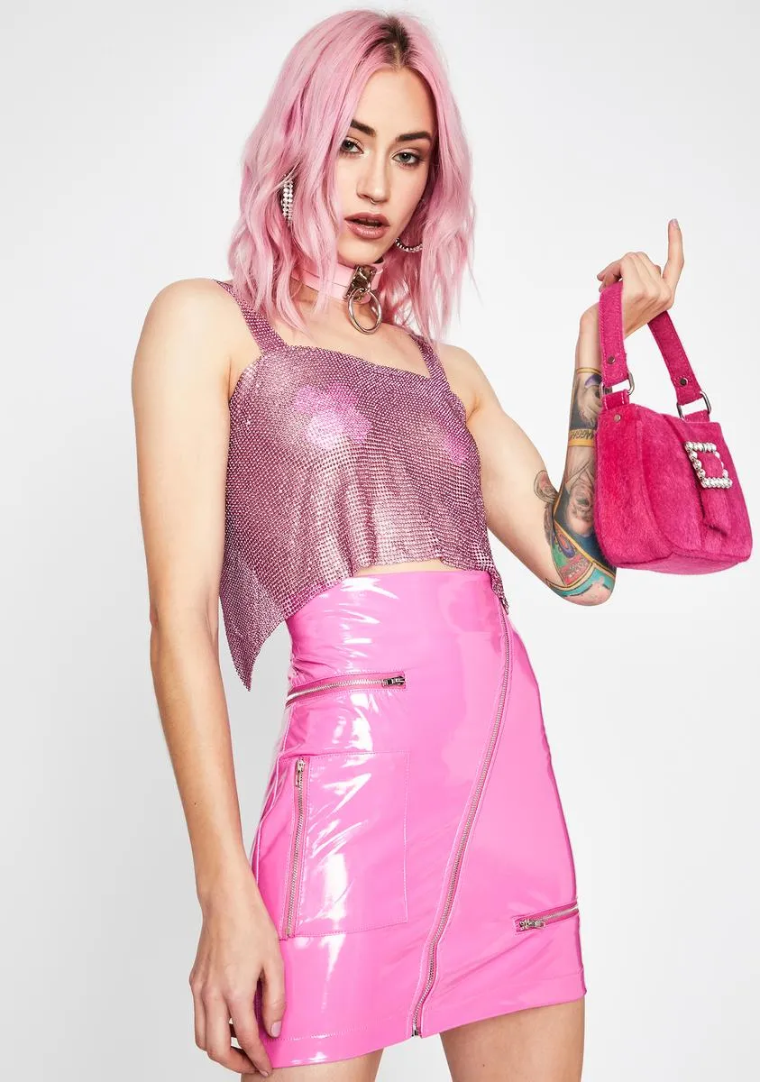 Miss Digital Conscience Vinyl Skirt sold by Dolls Kill product image thumbnail 2