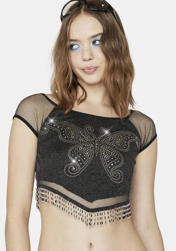 Future Icon Butterfly Crop Top sold by Dolls Kill