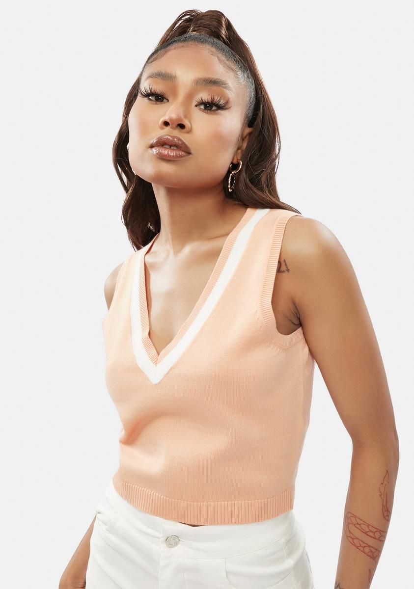 Sherbet Like It Like That Sweater Vest sold by Dolls Kill