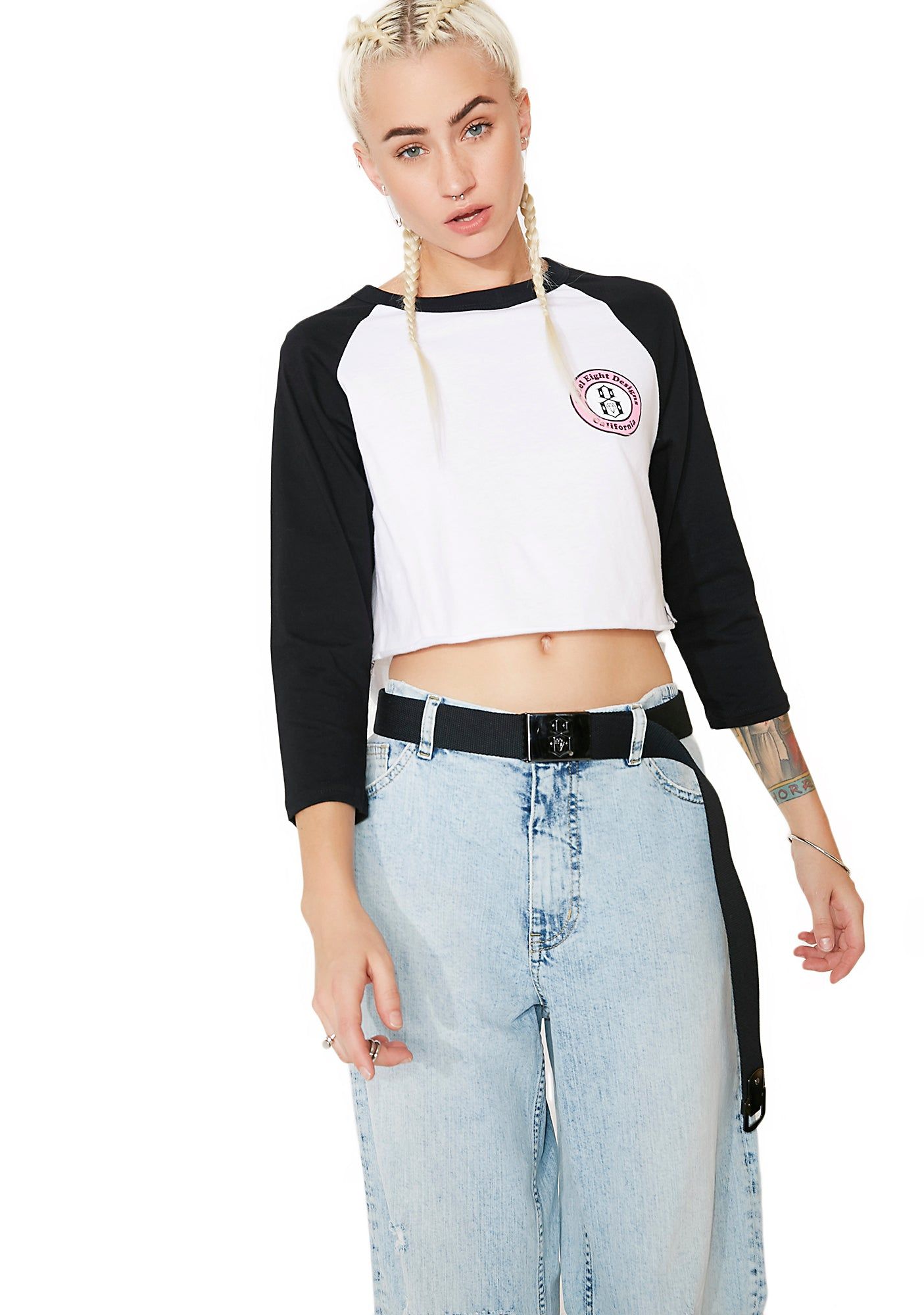 REBEL8 Designs Cropped Raglan sold by Dolls Kill product image thumbnail 5