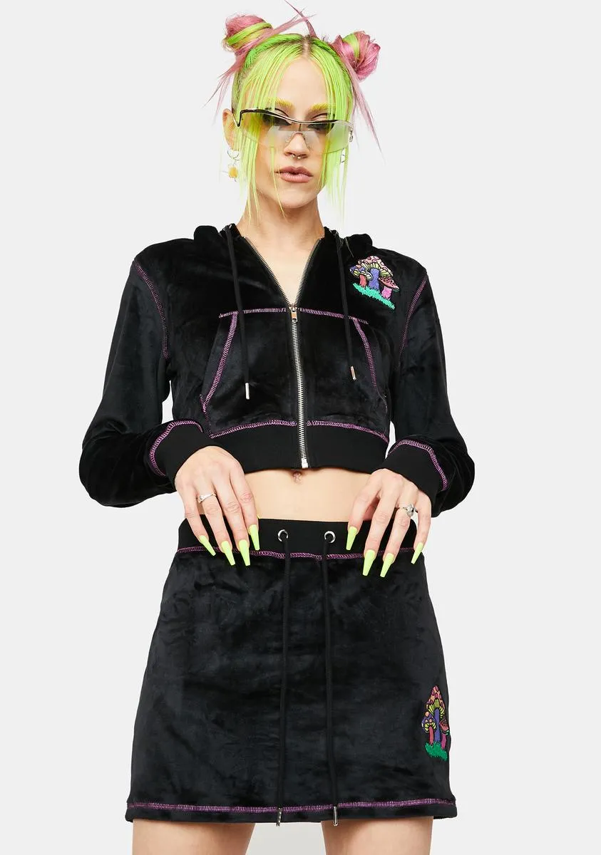 Mind Trip Velour Mini Skirt sold by Dolls Kill product image thumbnail 2