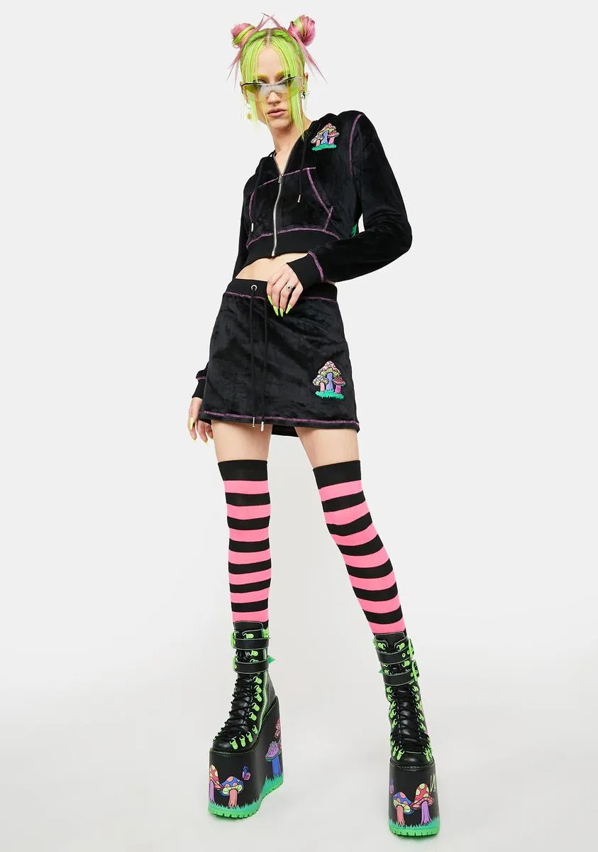 Mind Trip Velour Mini Skirt sold by Dolls Kill product image thumbnail 3