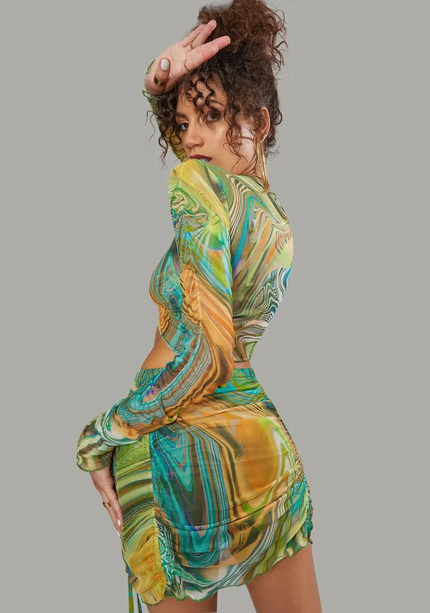 Hypnotic Habits Ruched Skirt Set sold by Dolls Kill product image thumbnail 4