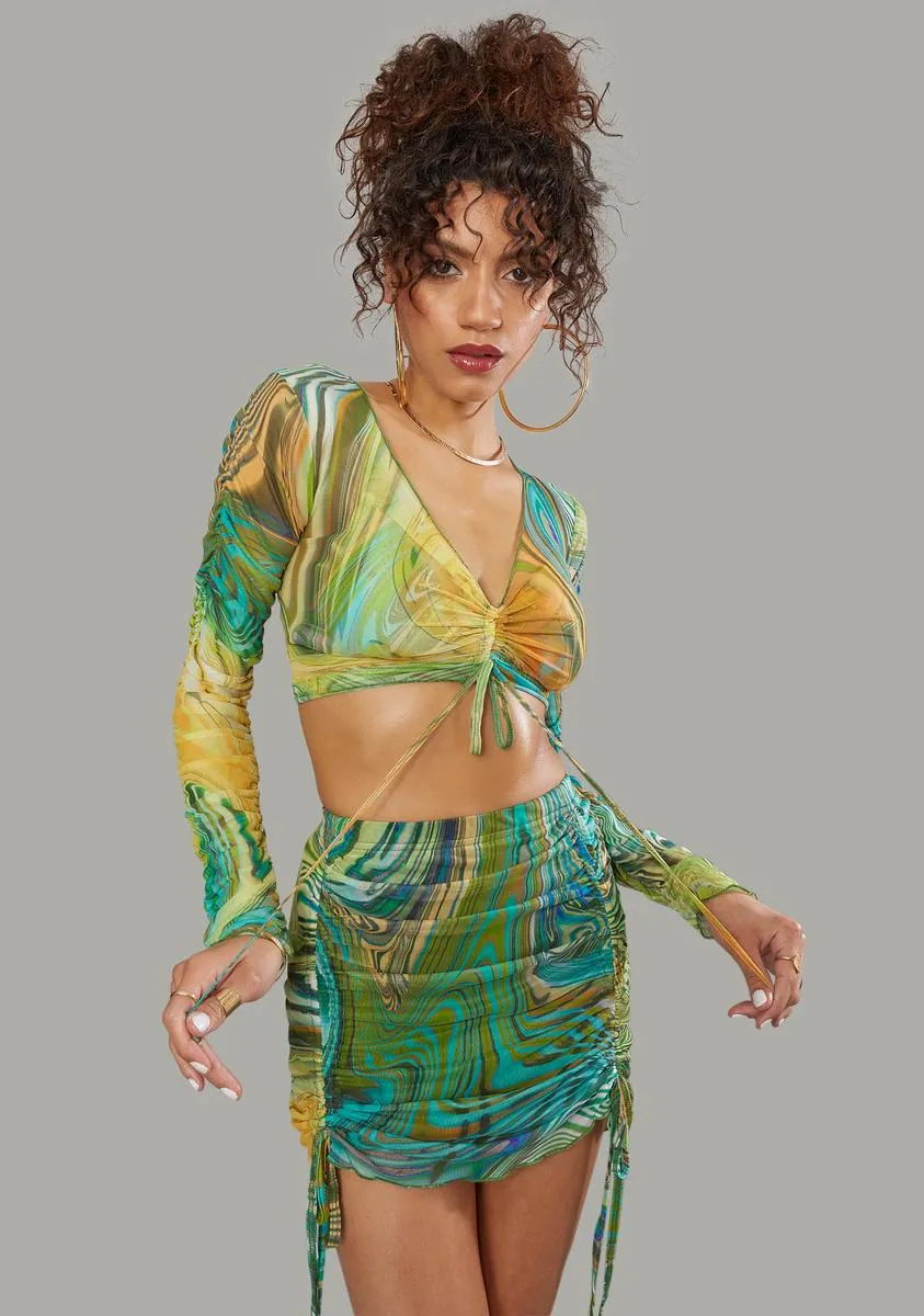 Hypnotic Habits Ruched Skirt Set sold by Dolls Kill product image thumbnail 2