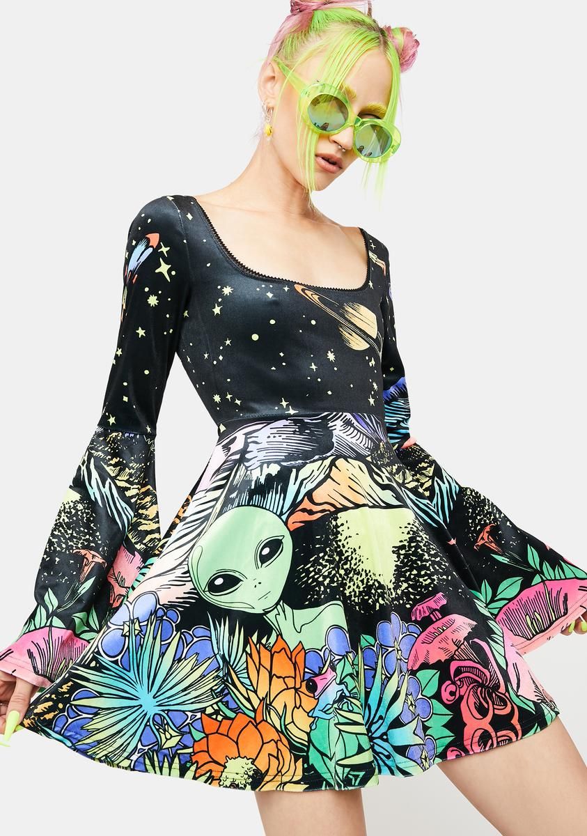Ethereal World Bell Sleeve Dress sold by Dolls Kill product image thumbnail 2