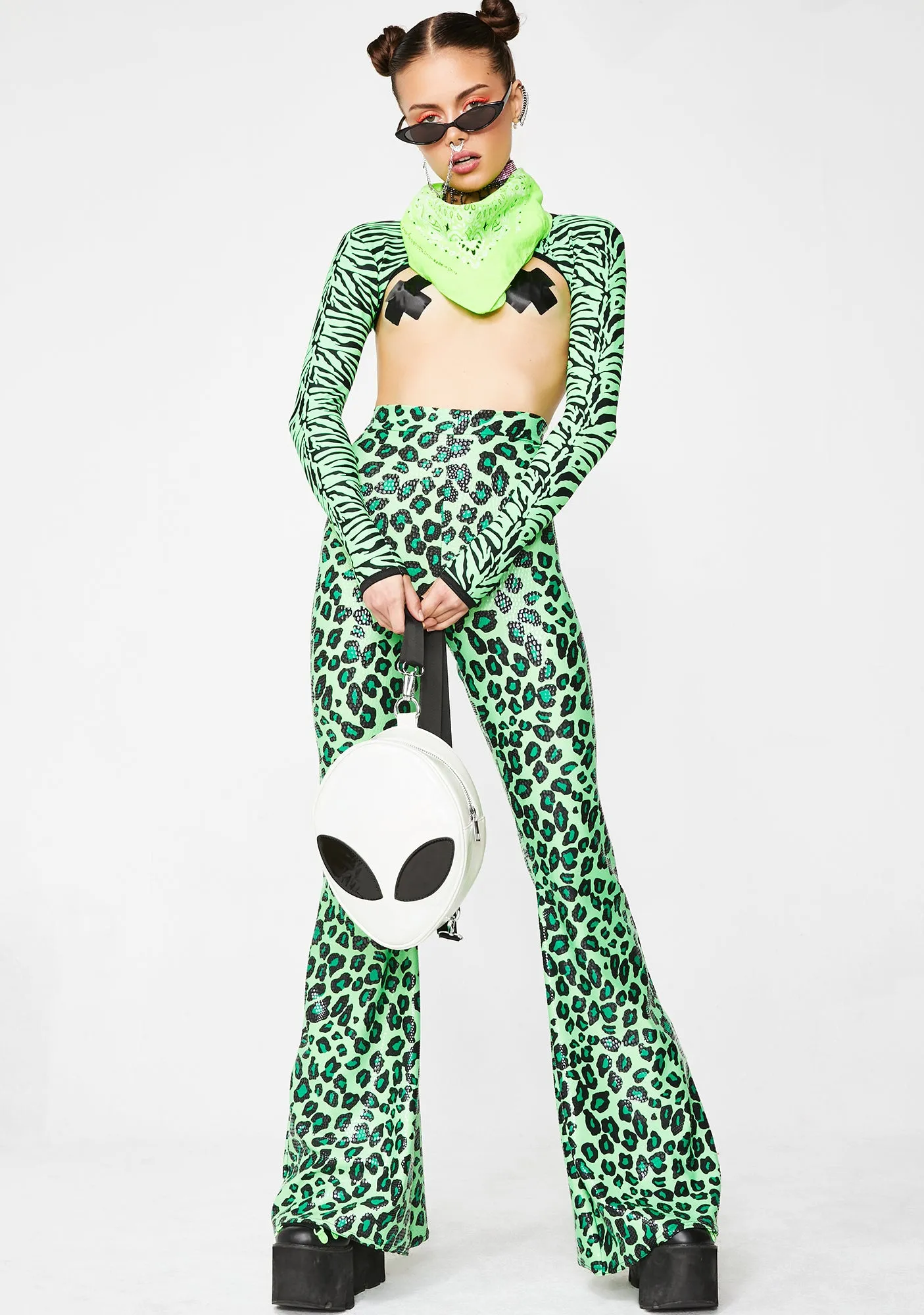 Jungle Cat Farrah Flares sold by Dolls Kill product image thumbnail 5