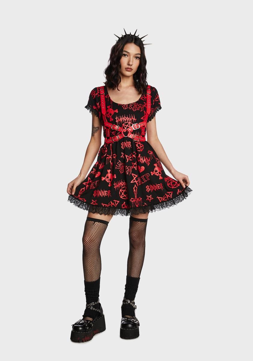 Coveted Haunting Babydoll Dress sold by Dolls Kill product image thumbnail 5