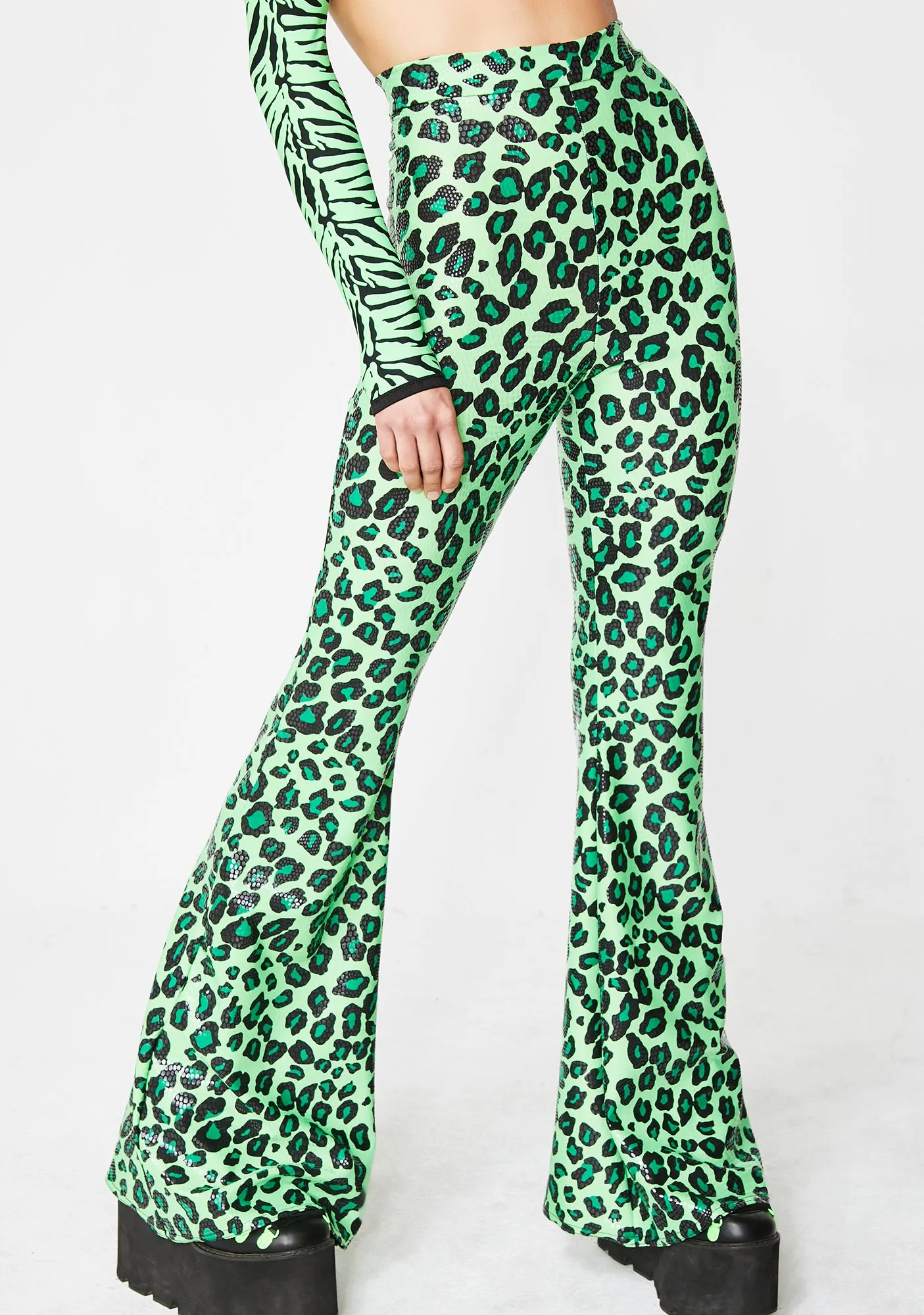 Jungle Cat Farrah Flares sold by Dolls Kill product image thumbnail 3