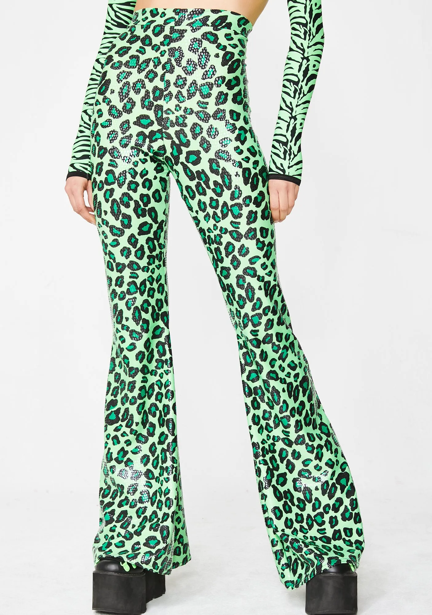 Jungle Cat Farrah Flares sold by Dolls Kill