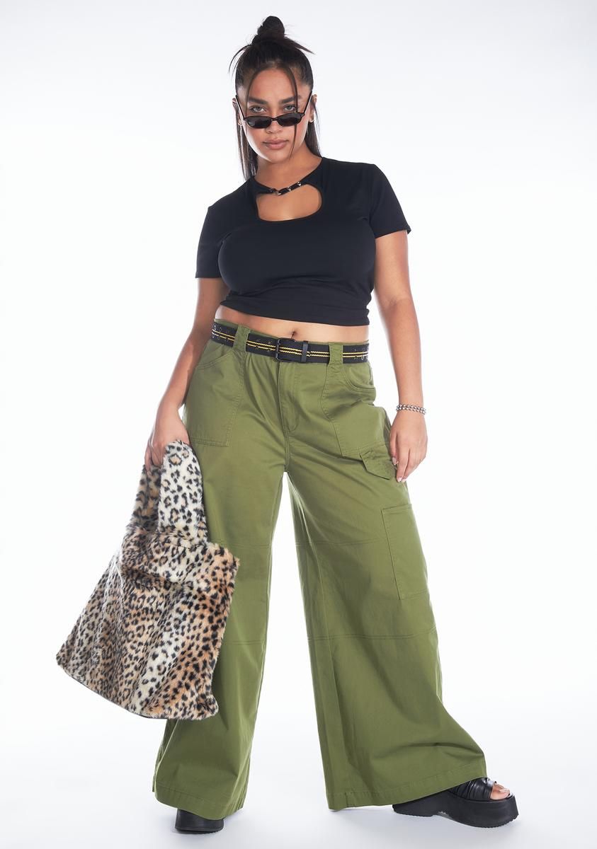 Plus For Your Information Cutout Crop Top sold by Dolls Kill product image thumbnail 3